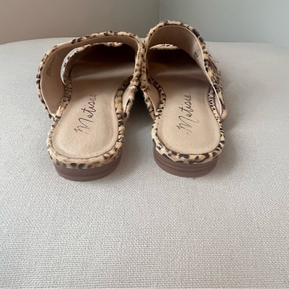 Matisse Berlin Leopard Print Mules Calf Hair Pointed Toe Size 7 - Picture 5 of 8